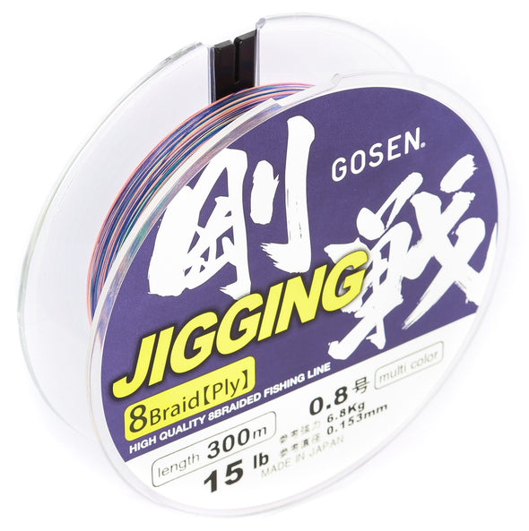 J300508 - GOSEN Jigging Braid 8 ply PE 0.8 300m
