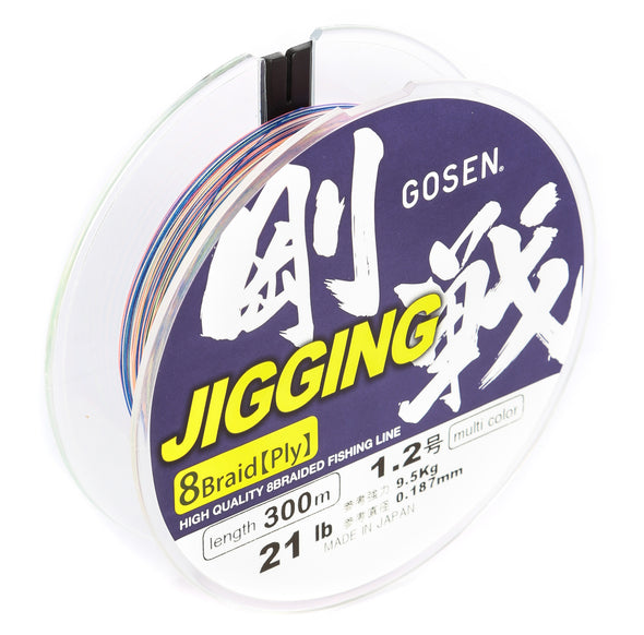 J300512 - GOSEN Jigging Braid 8 ply PE 1.2 300m