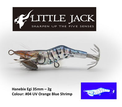 Little Jack Hanebix Egi 35mm - #04 UV Orange Blue Shrimp