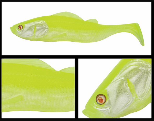 PTS5210 - ADUSTA Pick Tail Swimmer 5" - Chartreuse White