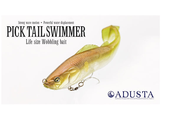 PTS7201 - ADUSTA Pick Tail Swimmer 7" - Green Chartruese Shad